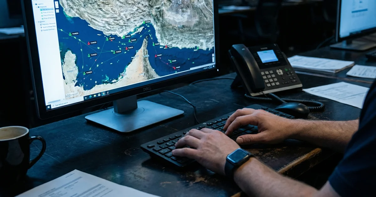 Dubai freight forwarder operations center — real-time cargo monitoring