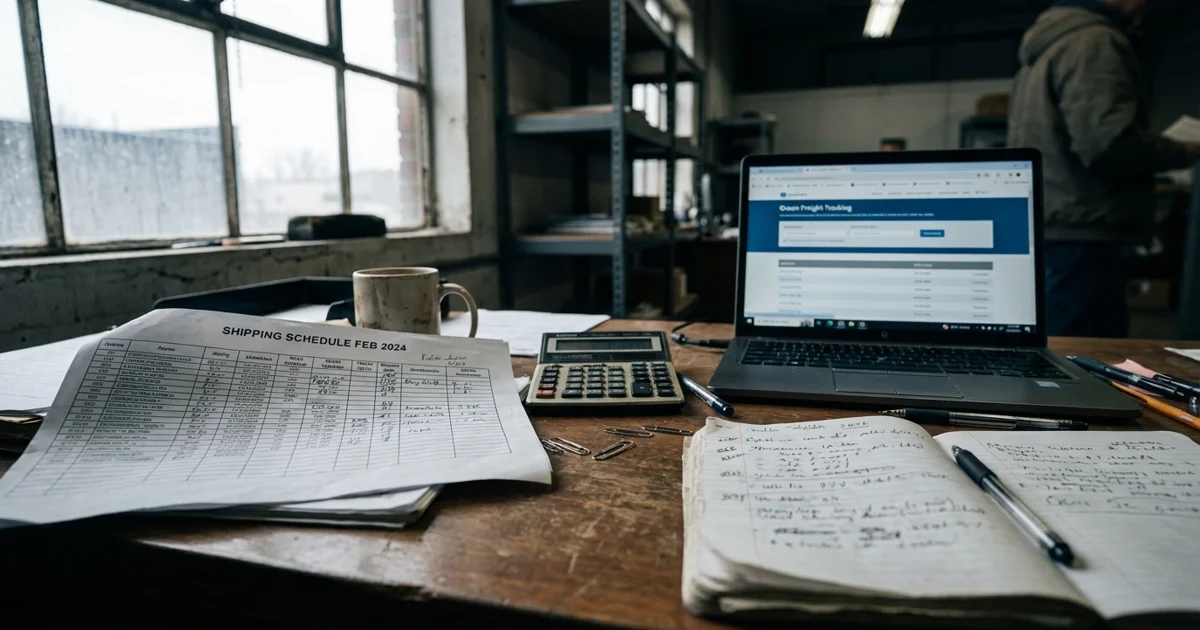 Freight forwarder manually comparing rate confirmation documents